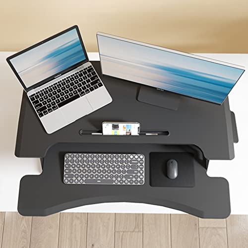 Standing Desk Converter, Height Adjustable Sit to Stand Riser, Dual Monitor Computer Workstation (37.4 inch)