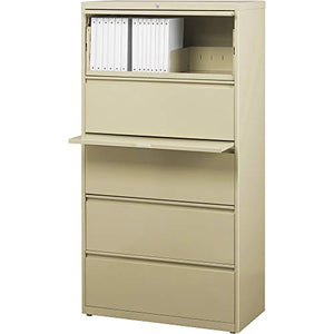 Hirsh Industries CommClad 30-in Wide HL10000 Series 5 Drawer Lateral File Cabinet - Putty/Beige
