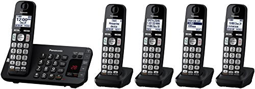 Panasonic Cordless Phone 5 Handsets with Answering Machine KX-TG3645B