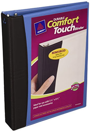 Avery Mini Comfort Touch View Binder with 1-Inch Round Ring, Holds 5.5 x 8.5-Inch Paper, Dusty Blue, 1 Binder (17347)