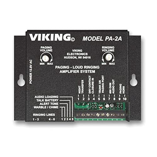 TWAComm.com Viking Intercom Paging System Bundle with Amplifier and 4 Powered Speakers