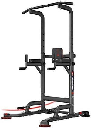 Power Tower Home Strength Training Fitness Workout Station Heavy Duty Power Tower Pull Up Bars Pushup Stands Multi-Function Strength Training Equipment Children Pull-ups, (Color : Black)