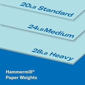Hammermill Colored Paper, 20 lb Blue Printer Paper, 8.5 x 11-10 Ream (5,000 Sheets) - Made in the USA, Pastel Paper, 103309C