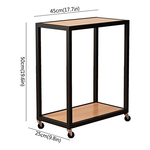 WAOCEO Wood CPU Stand with Brake - Desktop Host Holder Tray Rack