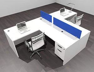 UTM Furniture Modern Acrylic Divider Office Workstation Desk Set
