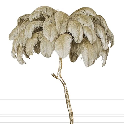 Ostrich Feather Floor Lamp for Living Room and Bedroom Interior Lighting (Color: 3)