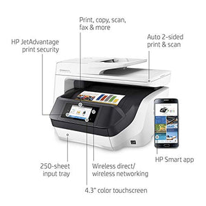HP OfficeJet Pro 8720 All-in-One Wireless Printer, HP Instant Ink & Amazon Dash Replenishment ready - White (M9L75A)