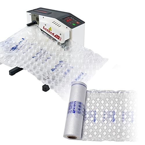 Air Cushion Machine + Packaging Air Bags Film 490', Fast Speed No Warm Up, Inflatable Packaging Air Pillows Roll Packing Supplies for Small Business