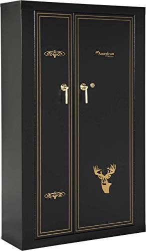 American Furniture Classics 916 16 Gun Metal Cabinet, Black