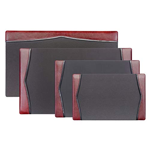 Dacasso Classic Leather Side Rail Desk pad, 34 x 20, Burgundy