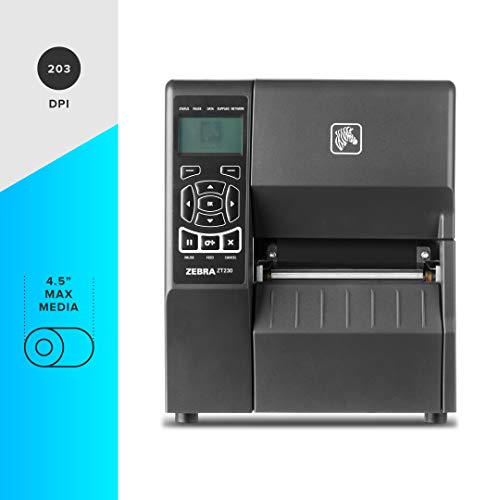 Zebra ZT230 Thermal Transfer Industrial Printer 203 dpi Print Width 4 in Serial USB ZT23042-T01A00FZ