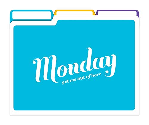 Knock Knock Days of the Week File Folders Set, Daily / Weekly Organizer Files (Set of 6, 11.5 x 9-inches)