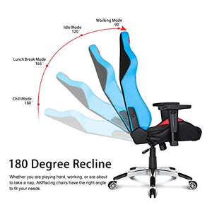 AKRacing Masters Series Premium Gaming Chair with High Backrest, Recliner, Swivel, Tilt, 4D Armrests, Rocker and Seat Height Adjustment Mechanisms with 5/10 Warranty - Tri