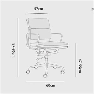 None Executive Bonded Leather Mid-Back Office Chair