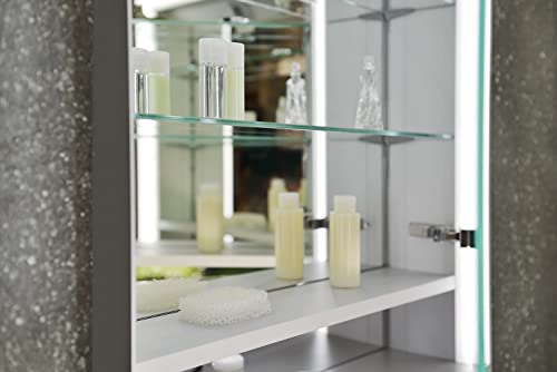 Keuco Royal Lumos L 26" Mirror Cabinet - Surface Mount - Full Length - Left Hinge
