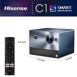Hisense C1 4K UHD Triple Color RGB Laser Portable Mini Projector, 300" - Dolby Vision HDR10, JBL Sound