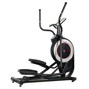 Sunny Health & Fitness Electric Eliptical Trainer Elliptical Machine w/Devicec Holder, Programmable Monitor and Heart Rate Monitoring, 300 LB Max Weight and 20"" Stride - SF-E3875, Black