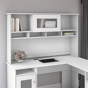 Scranton & Co Furniture Cabot 60W Hutch with Cabinet in White