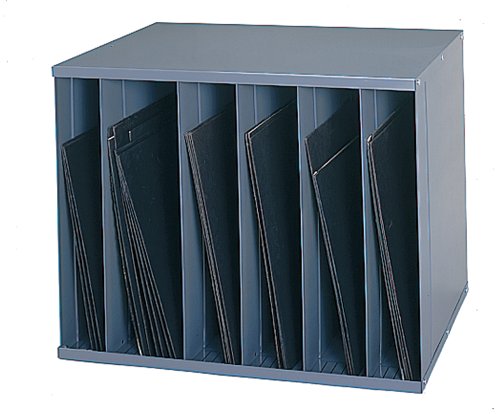 Durham 575-95 Gray Cold Rolled Steel Art File Storage Rack with Adjustable Dividers, 36-1/16" Width x 27-15/16" Height x 20-1/16" Depth