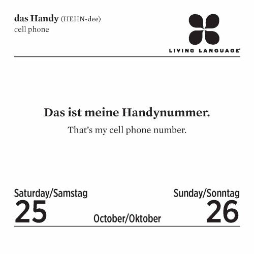 Living Language: German 2014 Day-to-Day Calendar: Daily Phrase & Culture Calendar