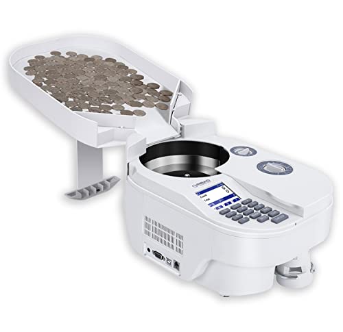 Ribao HCS-25 Coin Counter and Sorter Dual Voltage Portable Value Counting Heavy Duty High Speed 3400/min