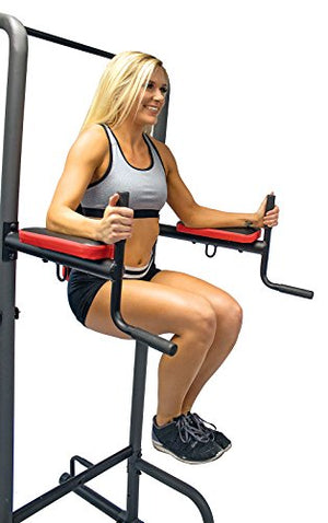 Health Gear CFT2.0 Functional Fitness Gym Style Training Power Tower & Adjustable Workout Bench System for Pull Ups and Dips