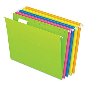 3 Set - Model 81672 Glow Hanging File Folders, 1/5 Tab, Letter, Glow Assorted, 25/Box