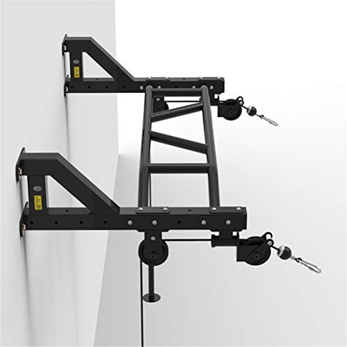 BGLMX Multi-Function Pull-Up Stick Home Gym Pull-Up Bars Wall-Mounted Chin Up Bar with Resistance Band for Sandbag Shelf, Dips Bar & Power Ropes, Strength Training Equipment,119cm/16.8''