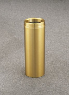 The "Atlantis" Satin Brass Funnel Top Receptacle 12 Gallon