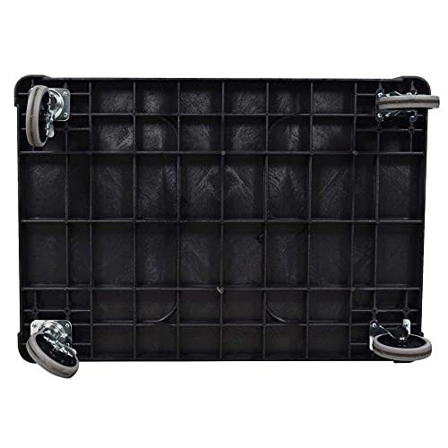 Luxor Heavy Duty Utility Tub Cart - Two Shelves - Outrigger Utility Cart Bins