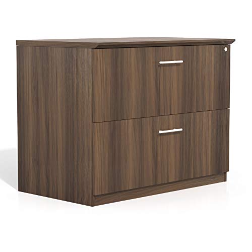 Safco Products MVLFTBS Medina Lateral File Cabinet, 2 Drawer, Textured Brown Sugar