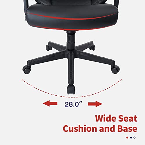 CLATINA Executive Office Chair with Headrest, Armrest, and Lumbar Support - Ergonomic Leather (2 Pack)