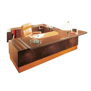 KAGUYASU Executive Desk - Modern Light Luxury U-Shaped Lacquered Wooden Office Desk 6.6FT
