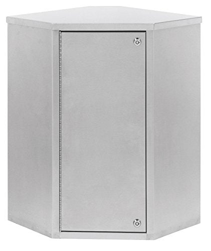 Single Door Corner Narcotic Cabinet with Dual Locks (22"H X 22.75"W X 15.75"D)