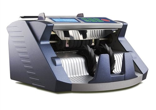 AccuBANKER AB1100PLUS UV Commercial Digital Bill Counter Hopper Capacity 200 Bills & Speed of 1,300 Bills/min Money Counter Machine Includes Reliable Counterfeit Detector Ultraviolet