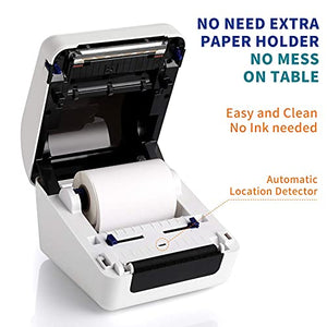 Bluetooth Thermal Shipping Label Printer - High Speed 4x6, Bluetooth Support PC and Mobile, USB for MAC, Bluetooth for PC and Phone, Compatible with Ebay, Amazon, Shopify, Etsy, USPS Barcode