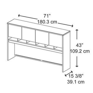 Bush Business Furniture Series C Collection 72W 4 Door Hutch in Mahogany