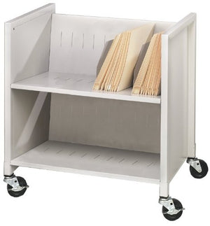 Buddy Products Low Profile Medical Cart, Steel, 16.125 x 27.375 x 25.875 Inches, Platinum (5421-32)