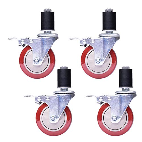 PodSi Furniture Castors Set - Swivel Castor Wheels with Brake