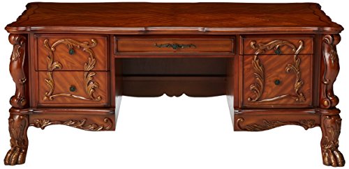 ACME 12169 Dresden Office Desk, Cherry Oak Finish