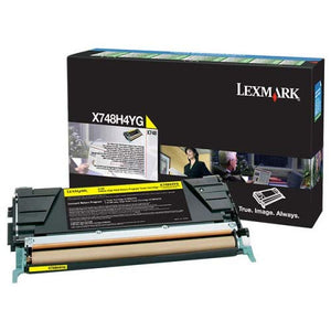 Lexmark High Yield Yellow Return Program Toner Cartridge for US Government, 10000 Yield (X748H4YG)