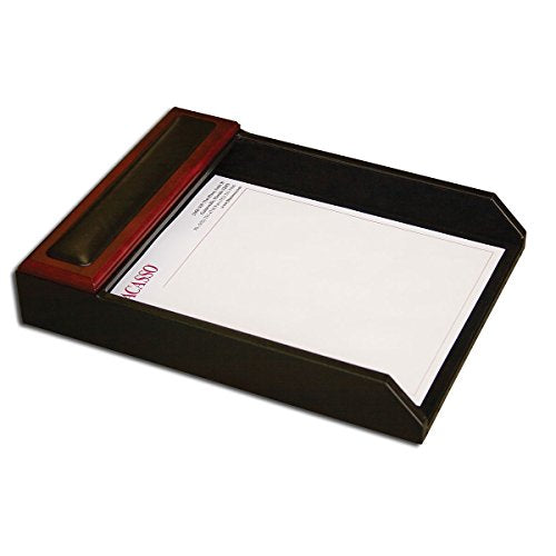 Dacasso Rosewood and Leather Desk Set, 8-Piece