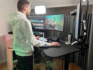 Arozzi Arena Moto Motorized Ultrawide Curved Sit-Stand Gaming Desk