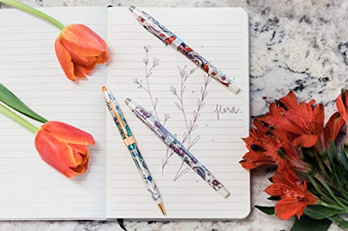 Cross Botanica Red Hummingbird Vine Fountain Pen with Stainless Steel Fine Nib