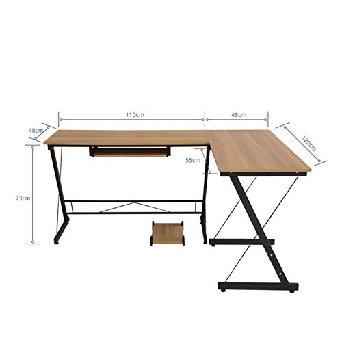 WE&ZHE L Shaped Office Desk, Home Office Corner Computer Desk,Gaming Table Office Workstation Desk,A