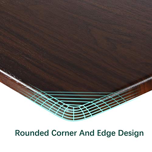 UNICOO - Electric Height Adjustable Standing Desk, Electric Standing Workstation Home Office Sit Stand Up Desk with 4 Pre-Set Memory Led Display Controller (Mahogany Top/Black Legs - Electric-2 Tier)