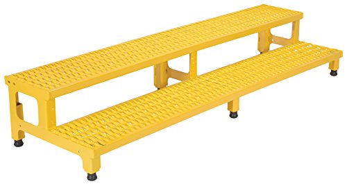 Vestil Steel Adjustable Step Mate Stand 2 Step 500 Lb. Capacity Yellow