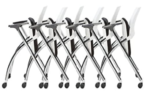 TEAMtime 16 Person Flip Table Student Chair Set - Model 2057, Black Color, Foldable and Nestable for Compact Storage