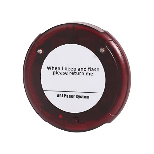 AGJ Wireless Restaurant Pager System - 20 Coaster Beeper Buzzer Queue Pagers