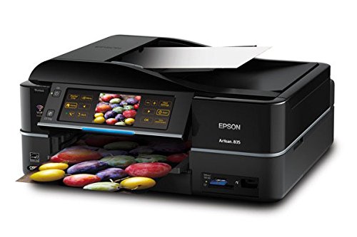 Epson Artisan 835 Wireless All-in-One Color Inkjet Printer, Copier, Scanner, Fax (C11CA73201)